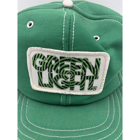 Vintage Snapback Hat TRUCKER  GREEN LIGHT AUTO Made in USA 1980's Review Photos - Picture 2 of 12